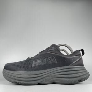 Hoka One One Bondi 8 Women's 9.5 D Wide Black Running Sneakers Athletic Shoe GUC